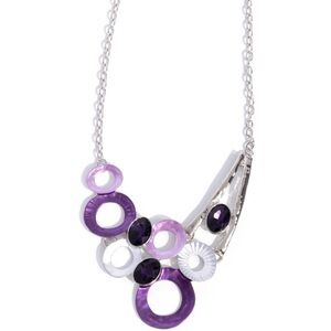 Paparazzi Purple and Silver Statement Necklace and Bracelet